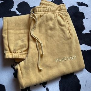 playboy yellow joggers